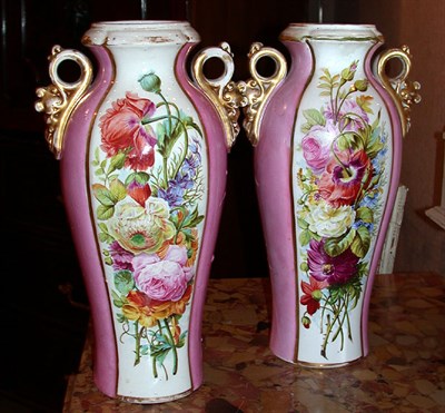 Lot 265 - Pair of Paris Porcelain Vases