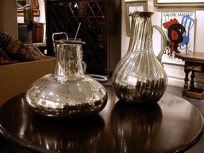 Lot 135 - Two Mercury Glass Articles