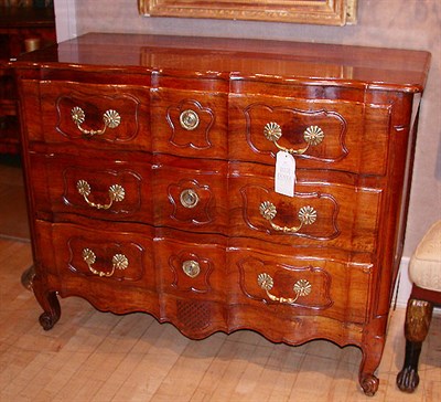 Lot 247 - Provincial Louis XV Walnut Commode Mid 18th...