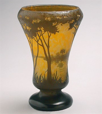 Lot 851 - Daum Nancy Cameo Glass Vase Of urn form,...