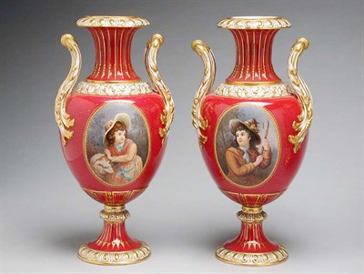 Lot 556 - Pair of Royal Crown Derby Porcelain...