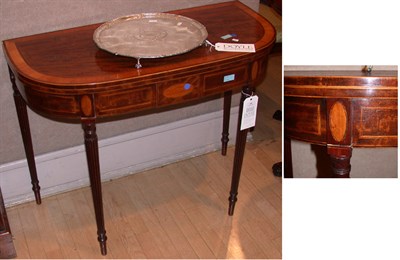 Lot 405 - George III Inlaid Satinwood and Mahogany...