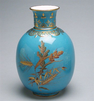 Lot 549 - Royal Crown Derby Porcelain Vase Of ovoid form,...