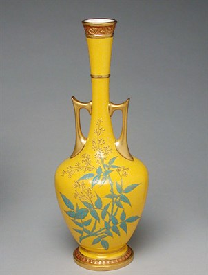 Lot 500 - Royal Worcester Porcelain Two-Handled Vase Of...