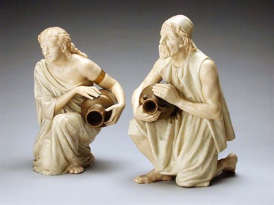 Lot 538 - Pair of Royal Worcester Porcelain Figures of...