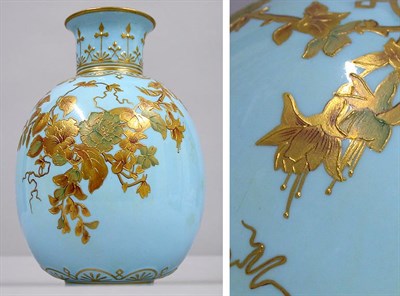 Lot 541 - Royal Crown Derby Porcelain Vase Of ovoid form,...