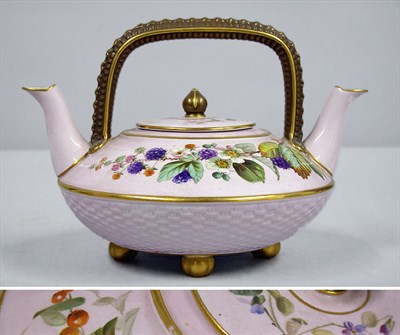 Lot 535 - Royal Worcester Porcelain Double-Spout Teapot...