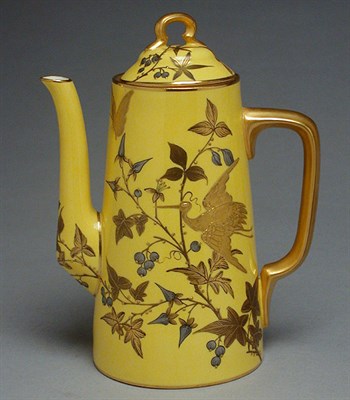 Lot 497 - Royal Worcester Porcelain Teapot Of tapering...