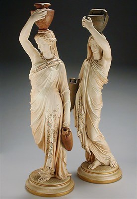 Lot 546 - Pair of Monumental Royal Worcester Porcelain...