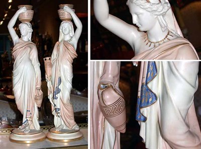 Lot 527 - Pair of Royal Worcester Porcelain Figures of...