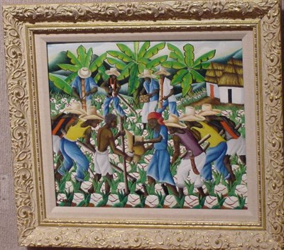 Lot 56 - Valcin Haitian, 20th century THE HARVEST...