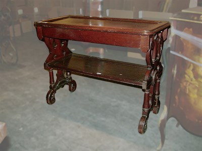 Lot 686 - Victorian Mahogany Side Table The trestle base...