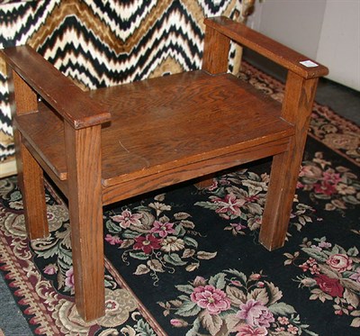 Lot 397 - Mission Style Oak Window Bench