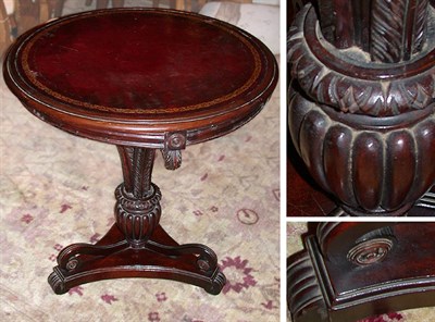 Lot 175 - Pair of Regency Style Leather Inset Mahogany...