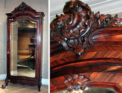 Lot 162 - Louis XV Style Rosewood Armoire