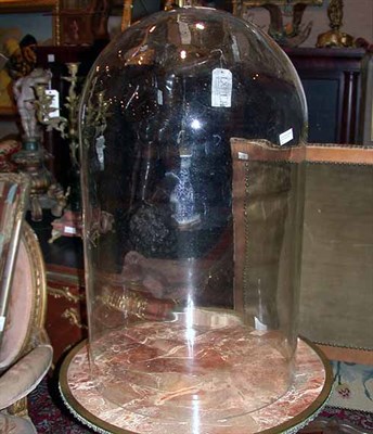 Lot 244 - Large Glass Dome Height 28 inches, diameter 19...