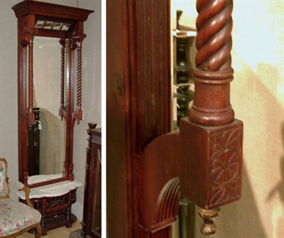 Lot 690 - Victorian Mahogany Pier Mirror Height 7 feet 6...