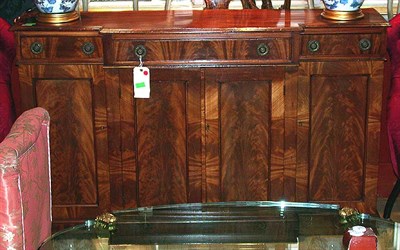 Lot 520 - Late Regency Mahogany Breakfront Side Cabinet