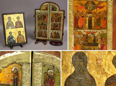 Lot 217 - Greek Icon 17th Century. Depicting Saints...