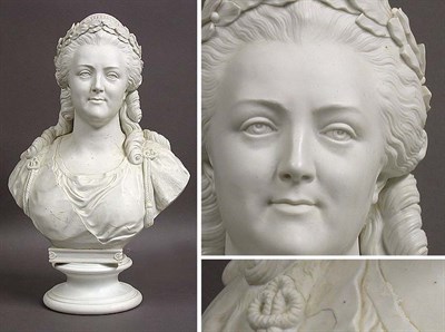 Lot 124 - Russian Bisque Bust of Catherine the Great...