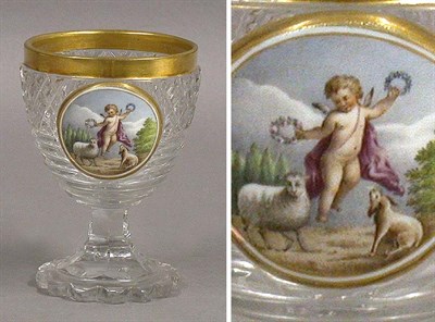 Lot 161 - Russian Cut Glass Goblet Early 19th century...