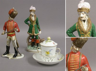 Lot 168 - Group of Three Continental Porcelain Articles...