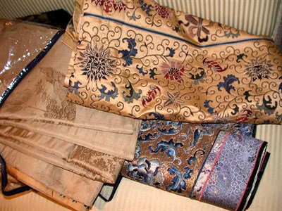 Lot 139 - Group of Four Chinese Embroidered Silk...