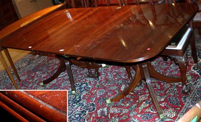 Lot 398 - Georgian Style Mahogany Double-Pedestal Dining...