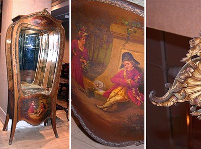 Lot 588 - Louis XV Style Mahogany and Gilt-Wood Vitrine...