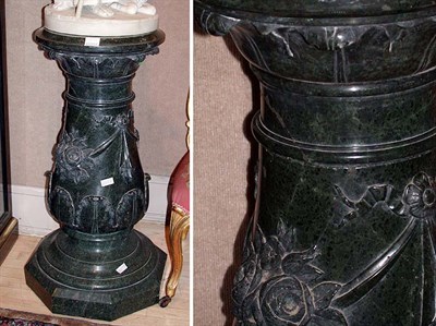 Lot 639 - Continental Classical Style Green Marble...