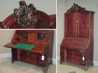 Lot 642 - Dutch Colonial Bureau Bookcase Late 18th...