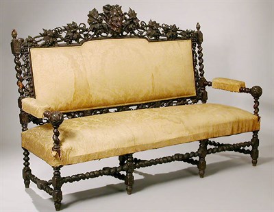 Lot 666 - Renaissance Revival Mahogany Settee The...