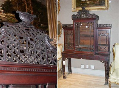 Lot 661 - George III Style Mahogany Vitrine on Stand...