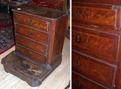 Lot 665 - Continental Parquetry Inlaid Mahogany Prie Dieu