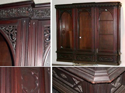 Lot 99 - Gothic Revival Walnut Bookcase Mid 19th...