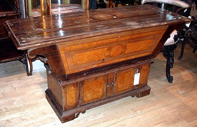 Lot 690 - Continental Mahogany and Maple Dry Sink With...