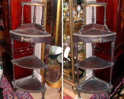 Lot 208 - Pair of Louis Philippe Mahogany Corner Etageres