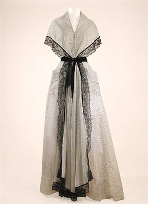 Lot 475 - Jean Desses Black/White Point D'Esprit Negligee