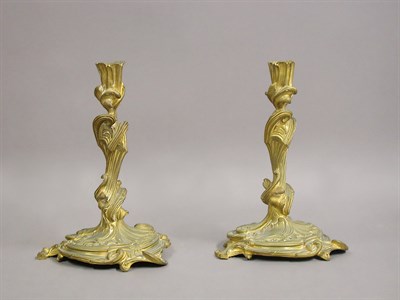 Lot 2575 - Pair of Louis XV Style Gilt-Metal Single-Light...