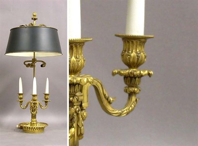 Lot 424 - Louis XVI Style Gilt-Bronze Bouillotte Lamp...