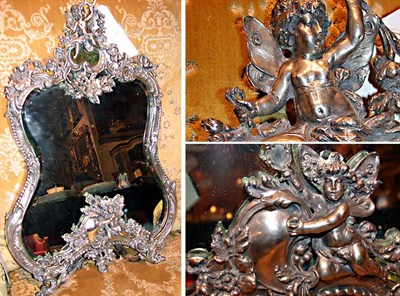 Lot 652 - Art Nouveau Silver Plated Dressing Mirror...