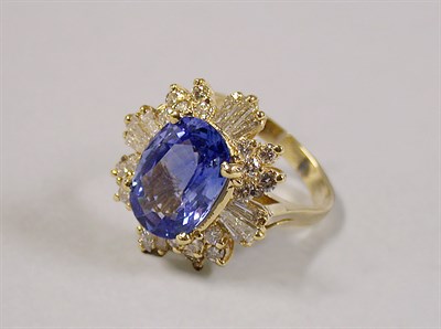 Lot 228 - Sapphire and Diamond Ring