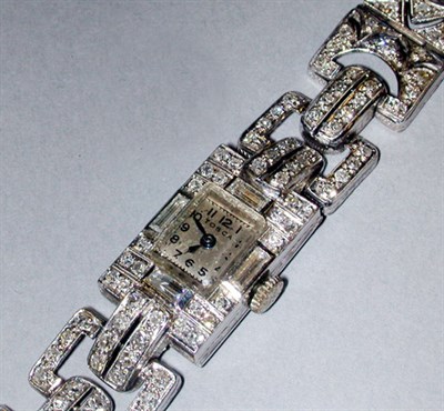 Lot 229 - Lady's Diamond Wristwatch
