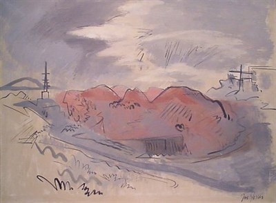 Lot 35 - Joe Jones American, 1909-1963 ELK BASIN Signed...