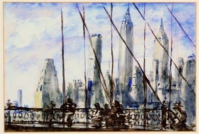 Lot 263 - Reginald Marsh 1898-1954 VIEW OF NEW YORK FROM...