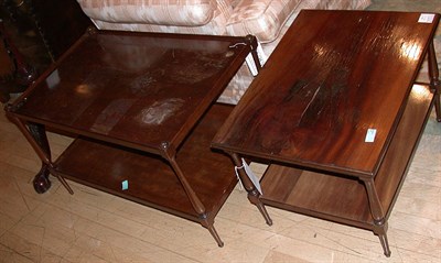 Lot 417 - Two Mahogany Two-Tier Side Tables