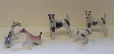 Lot 6 - Group of Porcelain Figurines of Fox Terriers...
