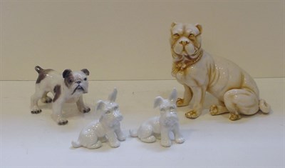 Lot 20 - Two English Ceramic Bulldogs Together with a...