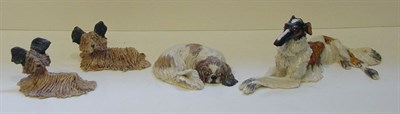 Lot 2 - Group of Dog Figures Comprising a Thorionware...