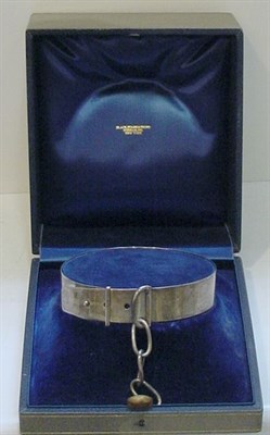 Lot 33 - Gorham Silver Dog Collar Inscribed on interior...